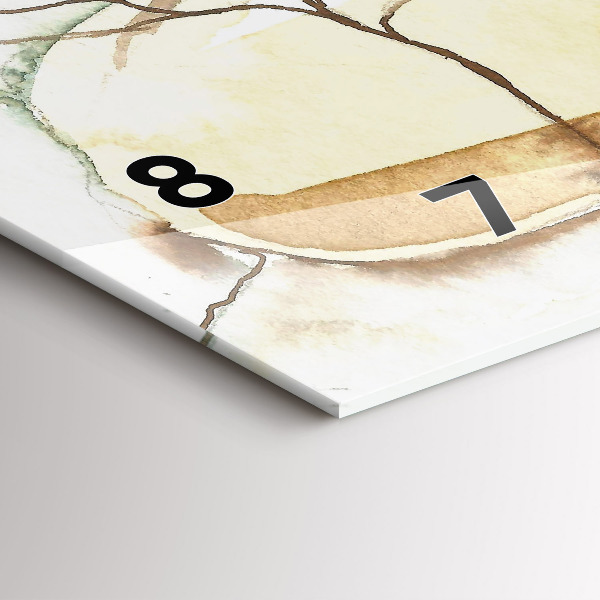 Horizontální hodiny na skle Portrét ženy