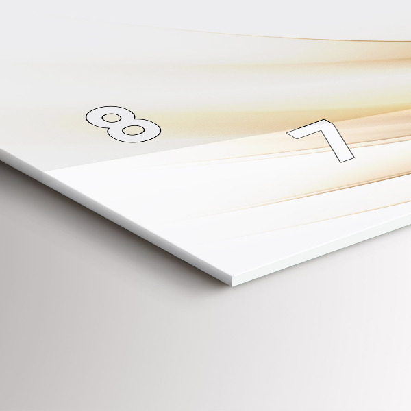 Horizontální hodiny na skle Zlatá abstrakce