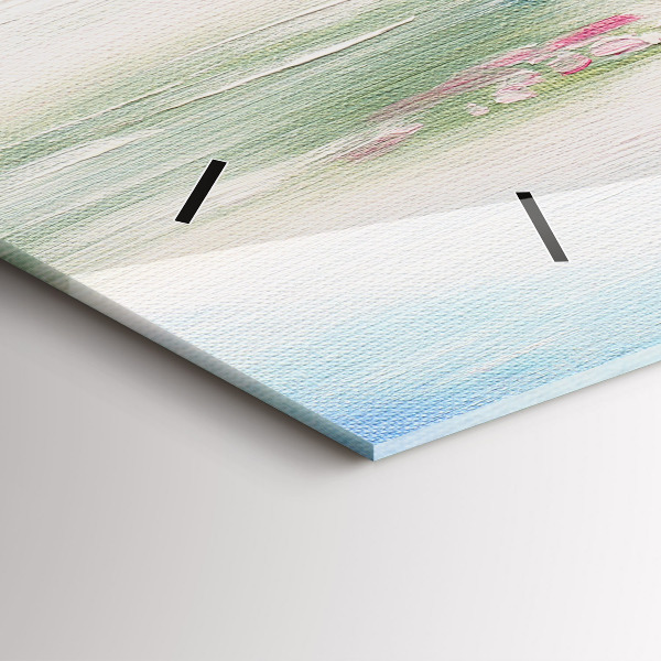 Horizontální hodiny na skle Mozaika stromu