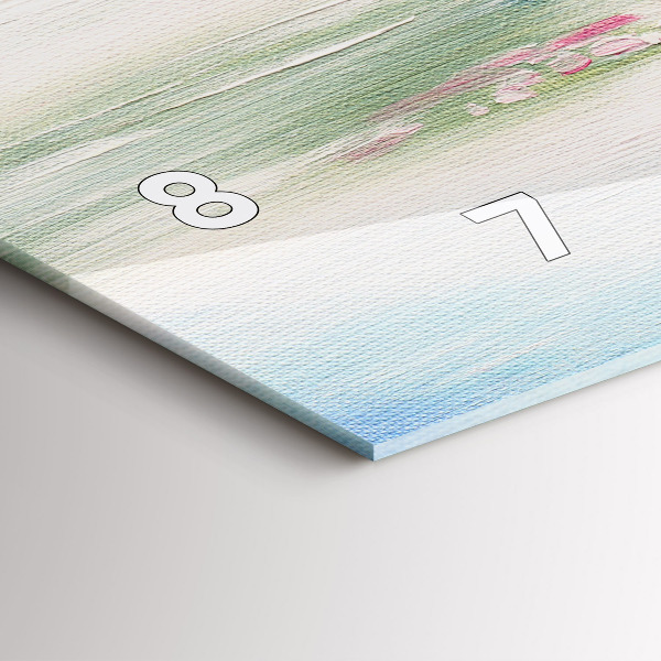 Horizontální hodiny na skle Mozaika stromu