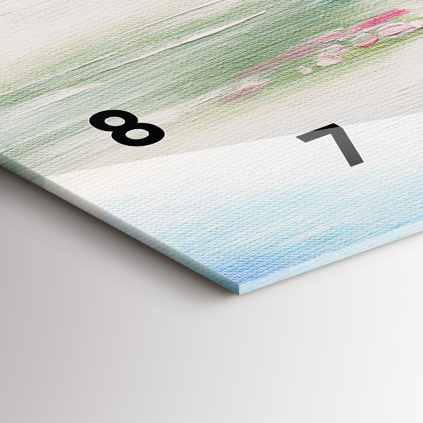 Horizontální hodiny na skle Mozaika stromu