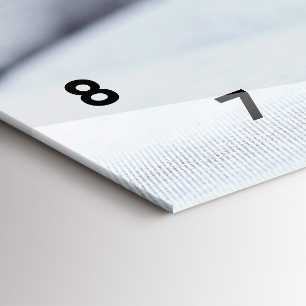 Horizontální hodiny na skle Kočka na pohovce