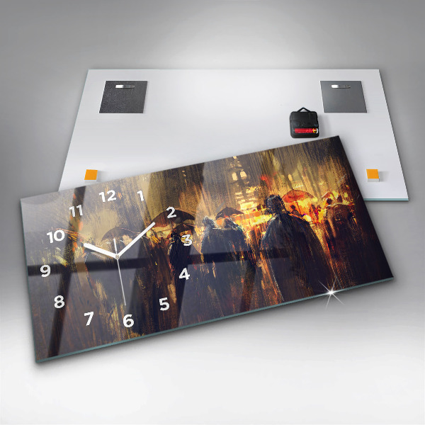 Horizontální hodiny na skle Impresionismus na uměleckém trhu