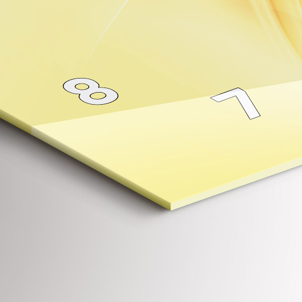 Horizontální hodiny na skle Vlny abstraktní