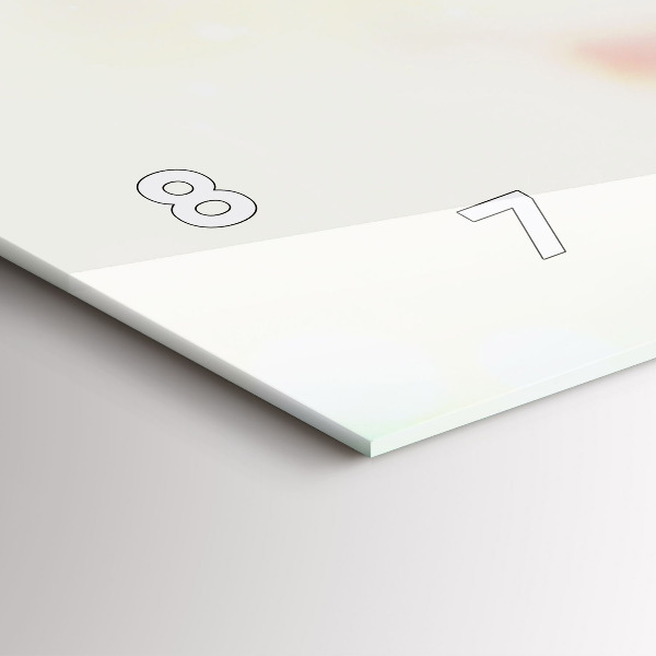 Horizontální hodiny na skle Květiny jaro