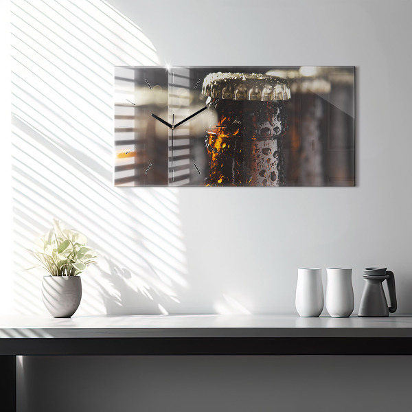 Horizontální hodiny na skle Skleněné láhve