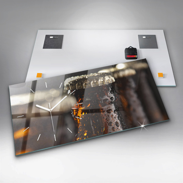 Horizontální hodiny na skle Skleněné láhve