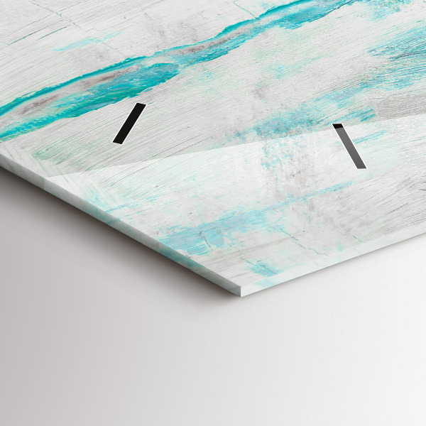 Horizontální hodiny na skle Abstraktní olejová textura