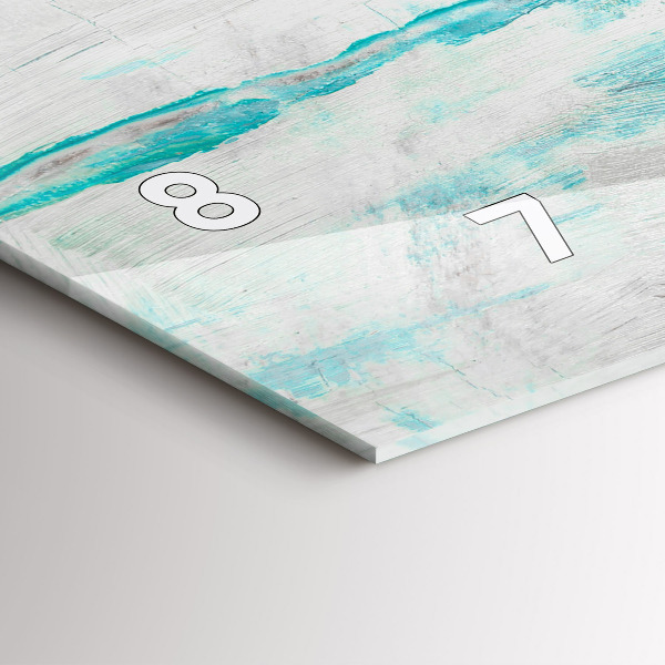 Horizontální hodiny na skle Abstraktní olejová textura