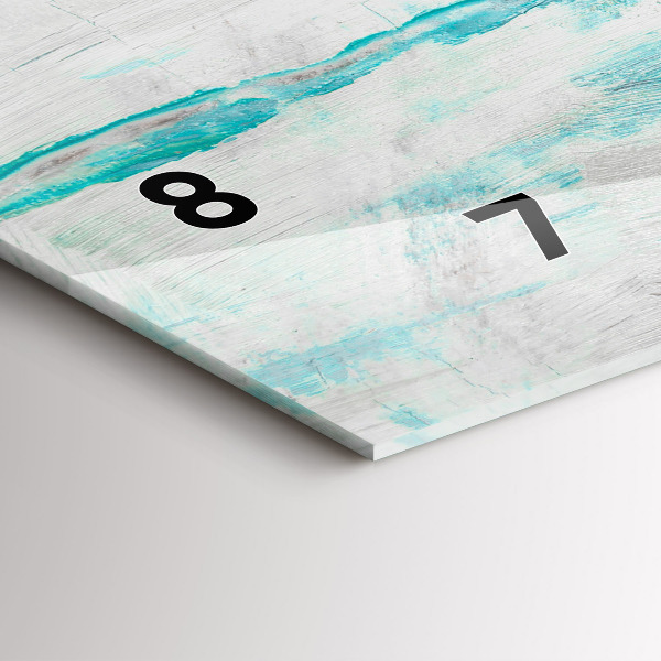 Horizontální hodiny na skle Abstraktní olejová textura