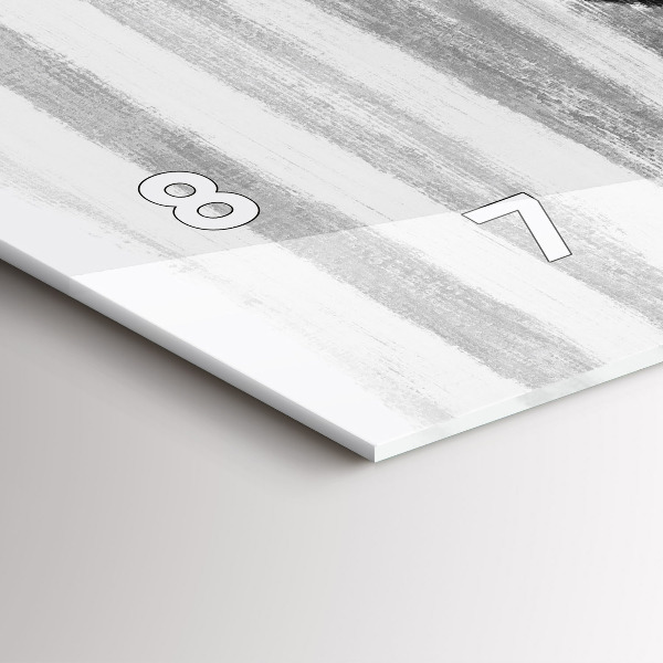 Horizontální hodiny na skle Žena v černé a bílé