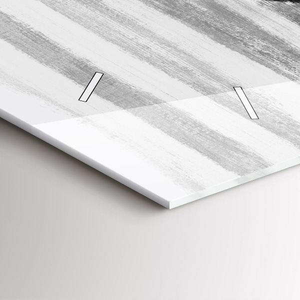 Horizontální hodiny na skle Žena v černé a bílé