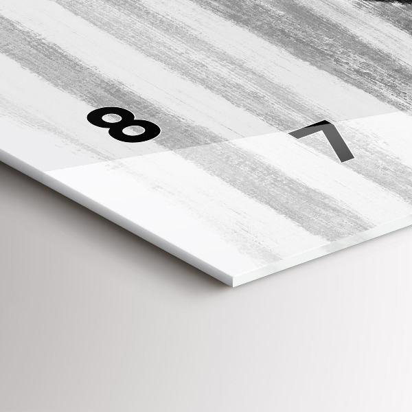 Horizontální hodiny na skle Žena v černé a bílé