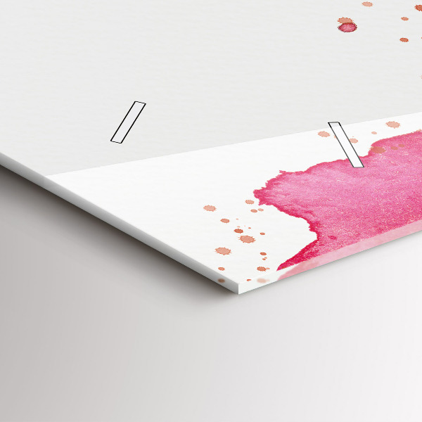 Horizontální skleněné hodiny na stěnu Akvarel na pozadí orla