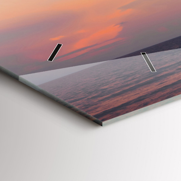 Horizontální skleněné hodiny na stěnu Surfování na pláži