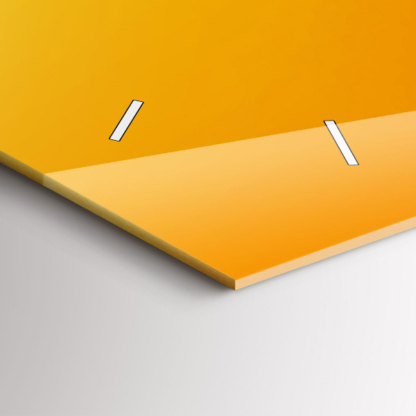 Horizontální skleněné hodiny na stěnu Oranžový