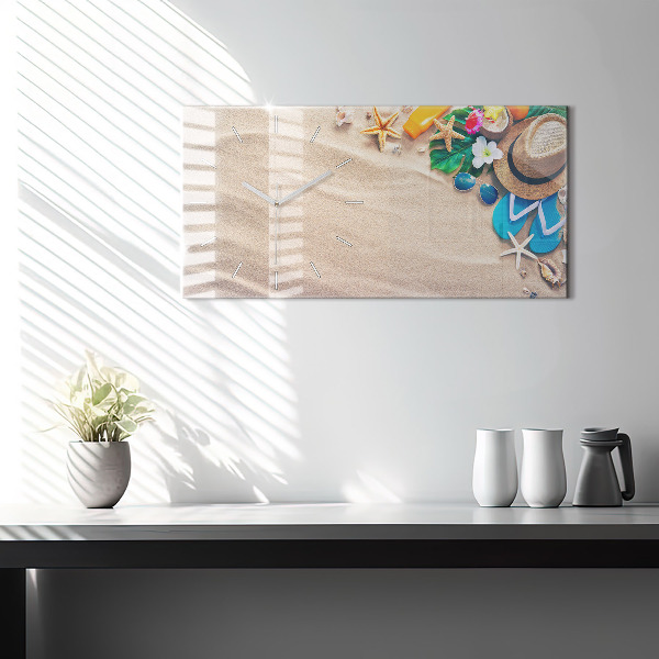 Horizontální skleněné hodiny na stěnu Doplňky na dovolenou