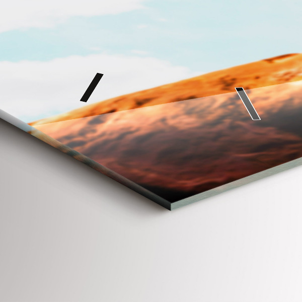 Horizontální skleněné hodiny na stěnu Kaskadér a adrenalin