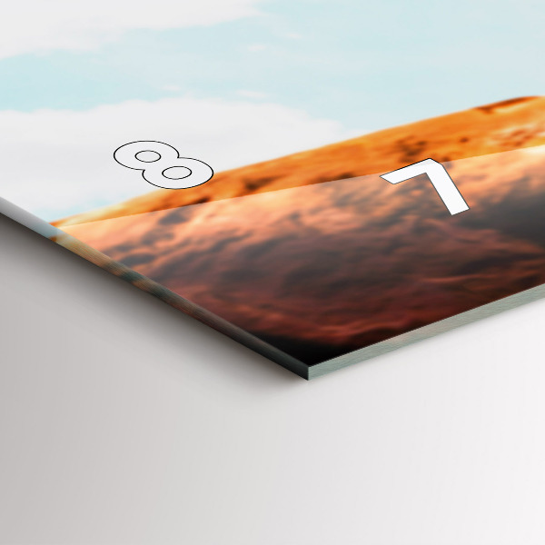 Horizontální skleněné hodiny na stěnu Kaskadér a adrenalin