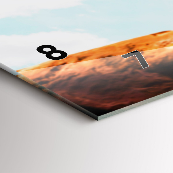 Horizontální skleněné hodiny na stěnu Kaskadér a adrenalin