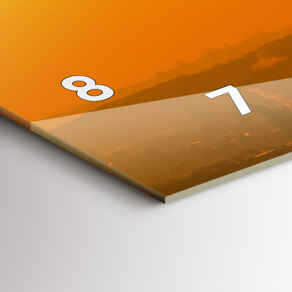 Horizontální skleněné hodiny na stěnu Pohled na brněnskou katedrálu