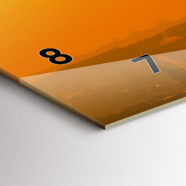 Horizontální skleněné hodiny na stěnu Pohled na brněnskou katedrálu