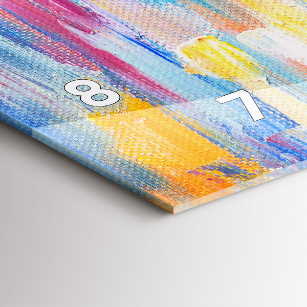 Horizontální skleněné hodiny na stěnu Pár v dešti