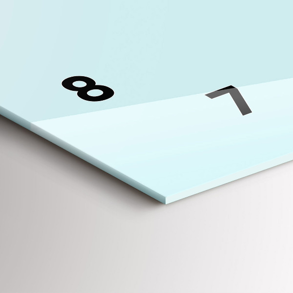 Horizontální skleněné hodiny na stěnu Legrační kočka s brýlemi