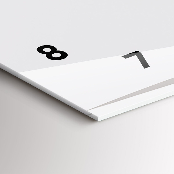 Horizontální skleněné hodiny na stěnu Abstraktní listy