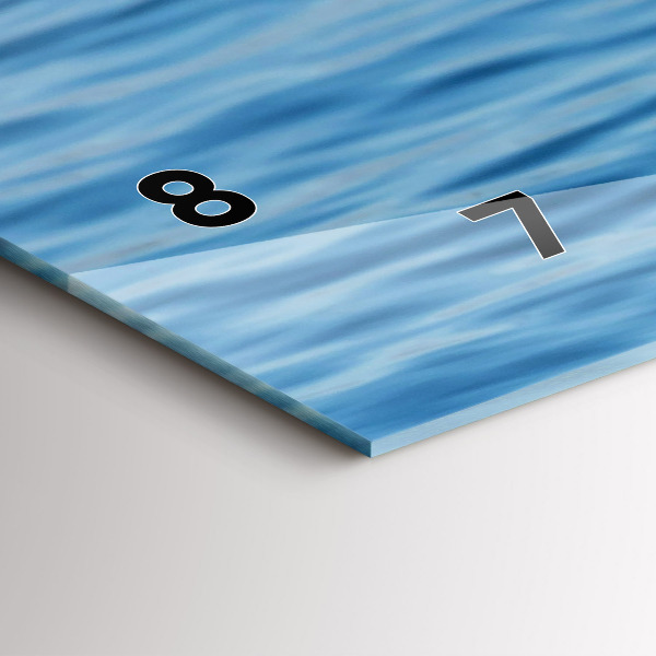 Horizontální skleněné hodiny na stěnu Racci v Gdyni