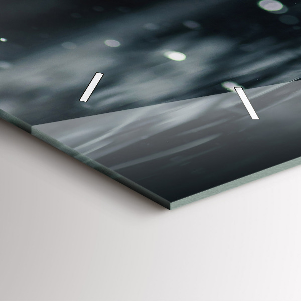 Horizontální skleněné hodiny na stěnu Rajče