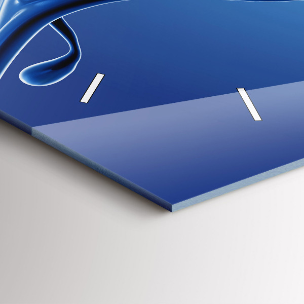 Horizontální skleněné hodiny na stěnu Tekutá abstrakce