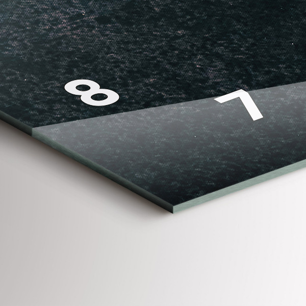 Horizontální skleněné hodiny na stěnu Zrnková káva