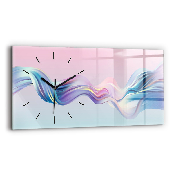 Horizontální skleněné hodiny na stěnu Prvek proudění kapaliny