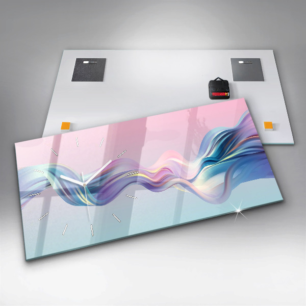 Horizontální skleněné hodiny na stěnu Prvek proudění kapaliny