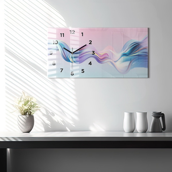 Horizontální skleněné hodiny na stěnu Prvek proudění kapaliny