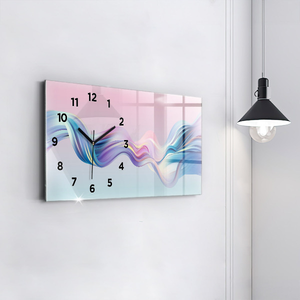 Horizontální skleněné hodiny na stěnu Prvek proudění kapaliny