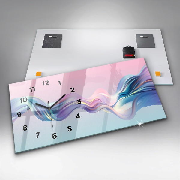 Horizontální skleněné hodiny na stěnu Prvek proudění kapaliny