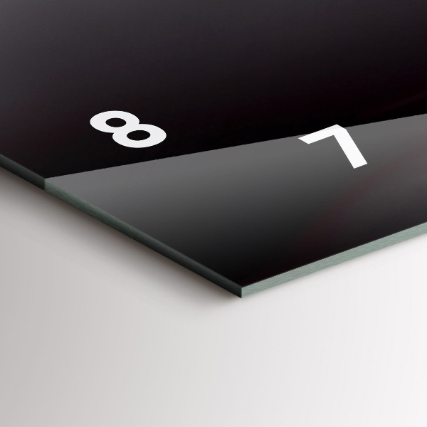 Horizontální skleněné hodiny na stěnu Sklenice na víno