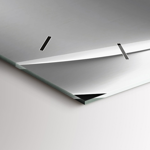 Horizontální skleněné hodiny na stěnu Stříbrná abstrakce