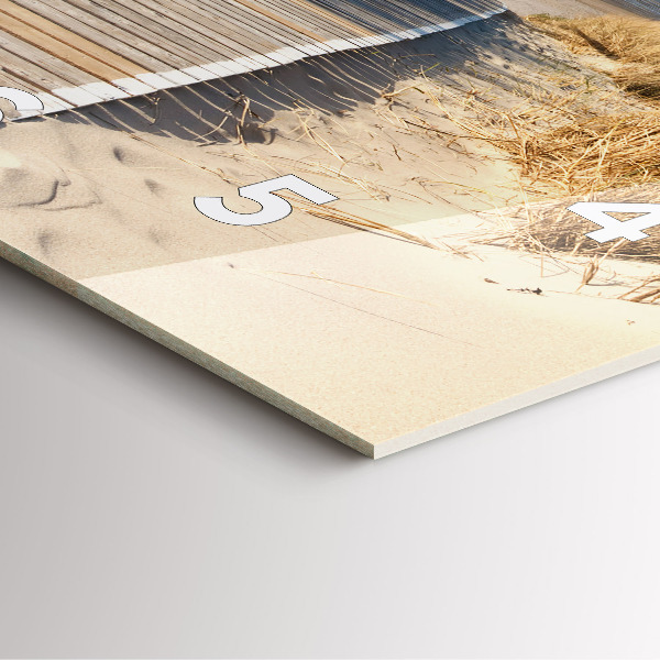 Skleněné hodiny čtvercové Pohled na pláž