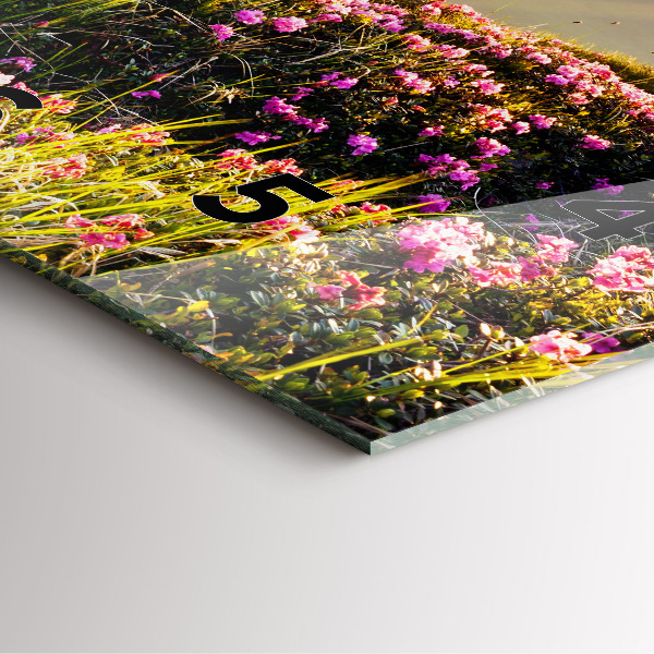 Skleněné hodiny čtvercové Horská krajina