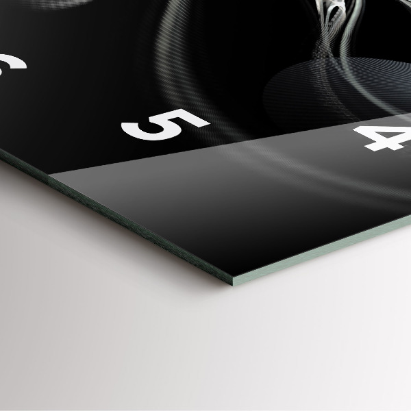 Skleněné hodiny čtvercové Abstraktní kouř