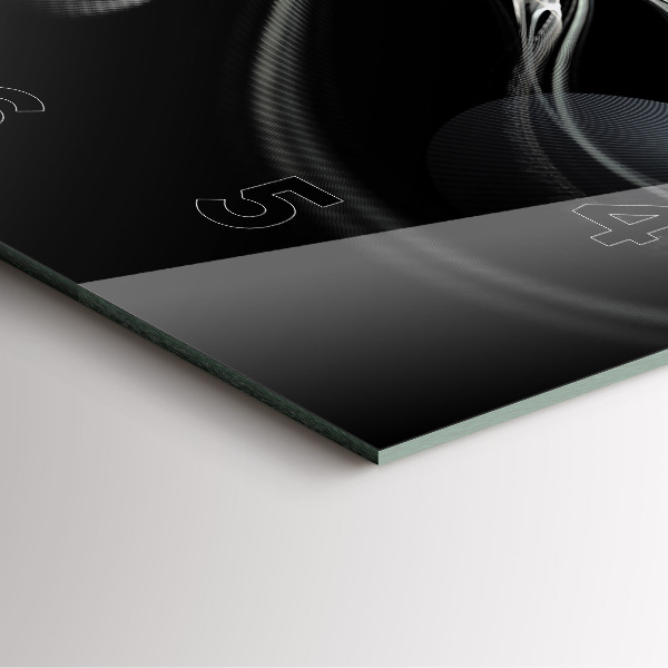 Skleněné hodiny čtvercové Abstraktní kouř