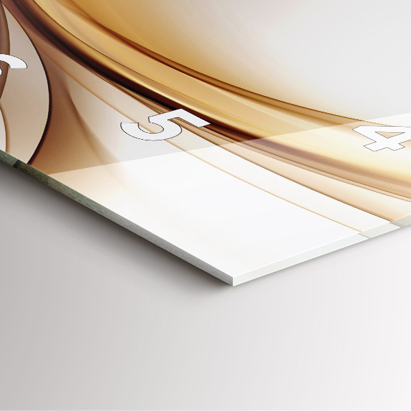 Skleněné hodiny čtvercové Zlatá abstrakce