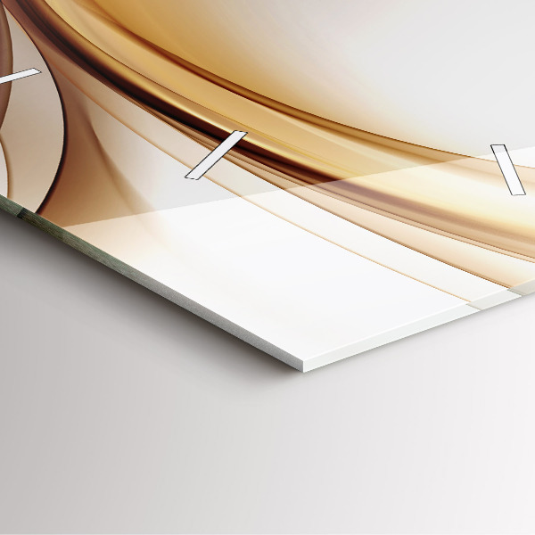 Skleněné hodiny čtvercové Zlatá abstrakce