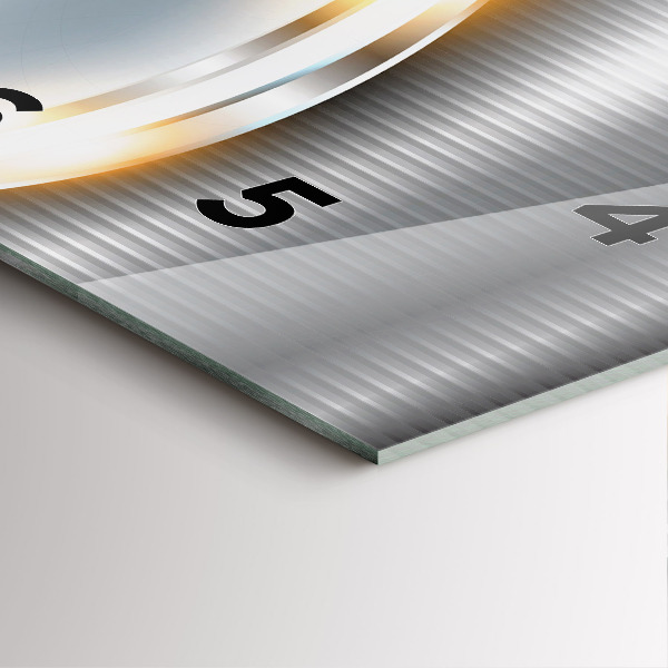 Čtvercové nástěnné hodiny Kovová abstrakce