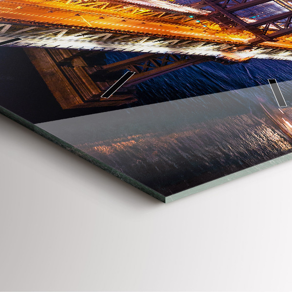 Skleněné hodiny čtvercové New York a západ slunce