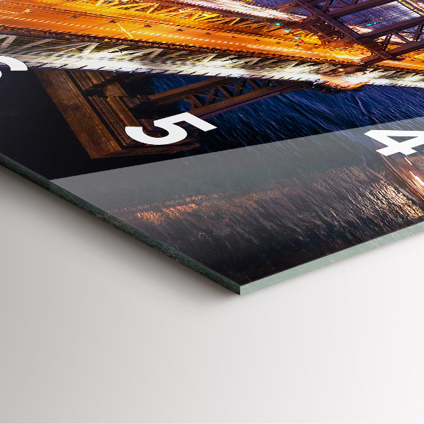 Skleněné hodiny čtvercové New York a západ slunce