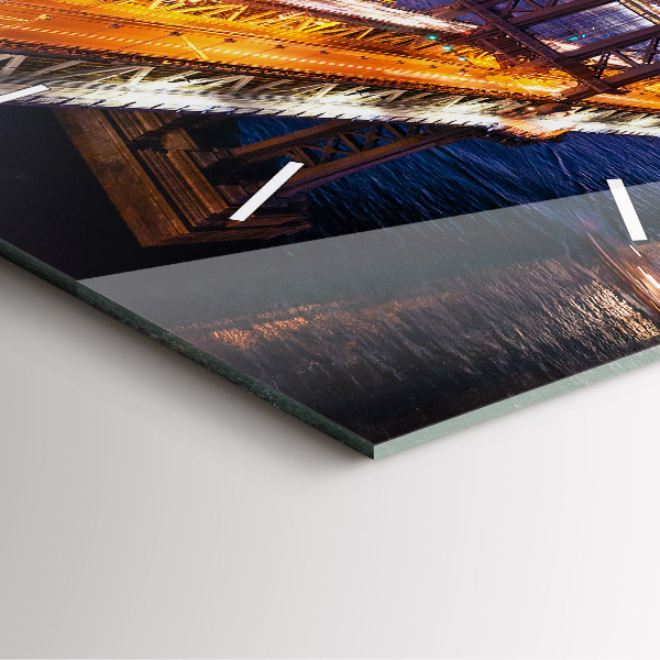 Skleněné hodiny čtvercové New York a západ slunce